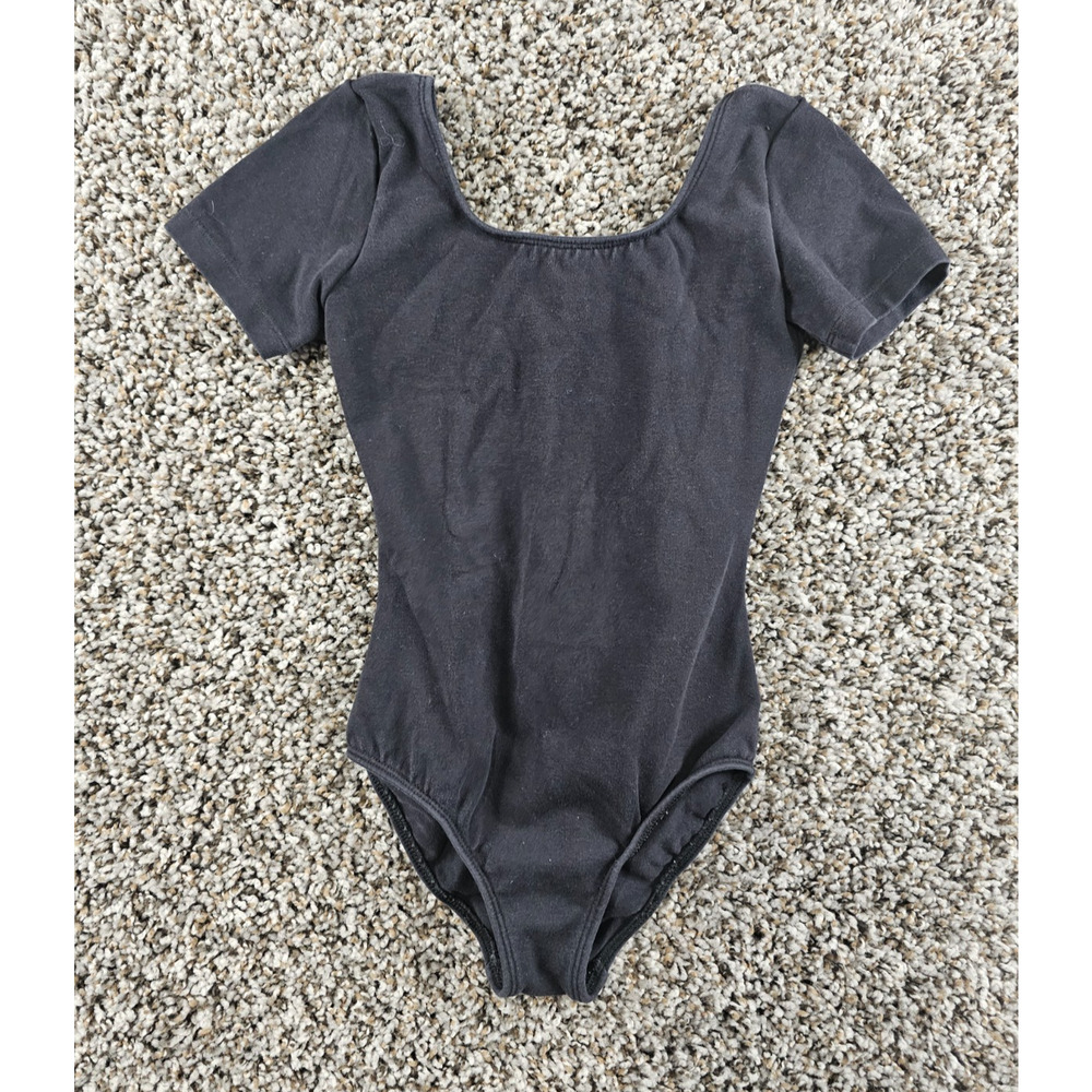 Bloch Toddler Girls Sz 2-4 Short Sleeve Ballet Dance Leotard Solid Black
